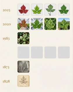Query: Leaf specimen evolution and variety